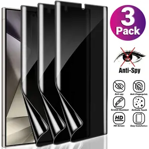 3-Pack For Samsung S25 Ultra Plus S24 Ultra Plus S23 S22 S21 Anti-Spy Privacy Hydrogel Screen Protector [Not Glass]