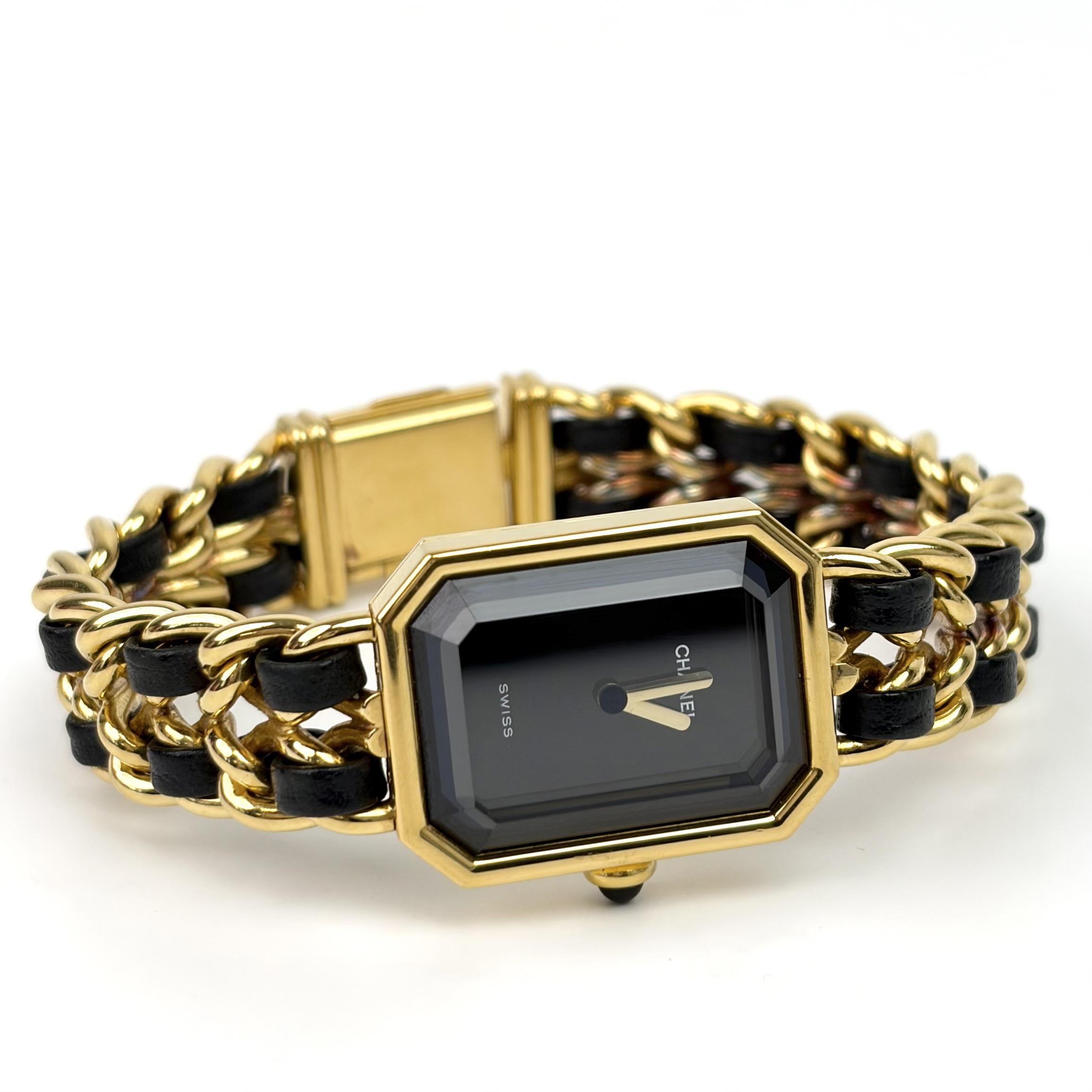 Pre-Owned Chanel Première Black Gold Quartz Watch - n22216739
