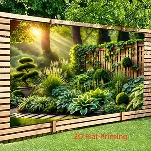 Plant Climbing Garden Fence Background Cloth, Polyester Wall Covering for Living Room Bedroom Office Outdoor Decor, Garden Accessories, Party Holiday Decoration