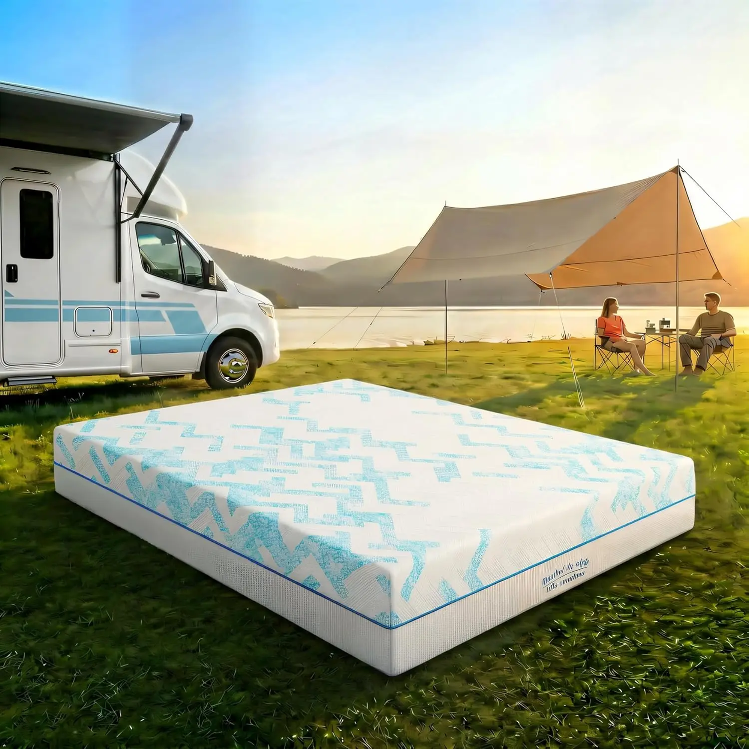 CXTTHOME 8 Inch Short Queen RV Mattress, Gel Memory Foam Camper Bed Mattress