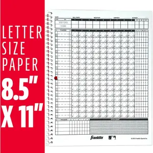 Baseball + Softball Scorebook - Book for Stats - Coaching Official Scorekeeper - 25 Games