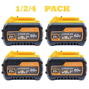 DeWalt 1/2/4 PACK 12.0Ah DCB612 20V/60V MAX XR Flexvolt Lithium-ion Battery Rechargeable for DCB609 DCB606 DCB200 Tools
