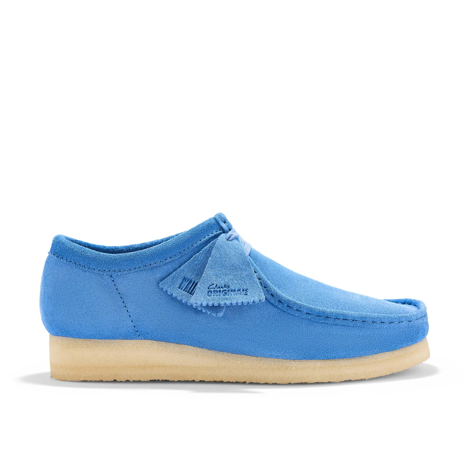 Clarks Wallabee 26183800 Mens Blue Suede Oxfords & Lace Ups Casual Shoes