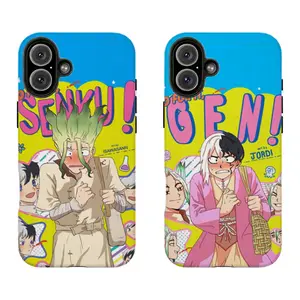 Funny Dr. Stone Phone Cover,Compatible for iPhone 16 15 14 13 12 11 17Pro Max,for Samsung S25 S24 S23 S22 Ultra,Durable Dual-Layer design phone cover,Perfect Gift for Her
