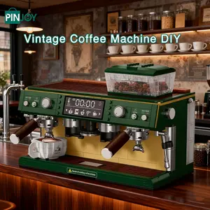 Vintage Retro Coffee Machine Building Kit - DIY Model for Adults & Home Decor Element DIY Project