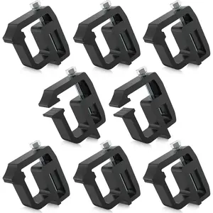 8 count Camper Shell Clamps - Heavy Duty  Topper Clamps - No Drilling Required  Cap Clamps for Chevy Silverado Sierra/ Dakota Ram 1500 2500 3500, F150 F250, Titan, Tundra