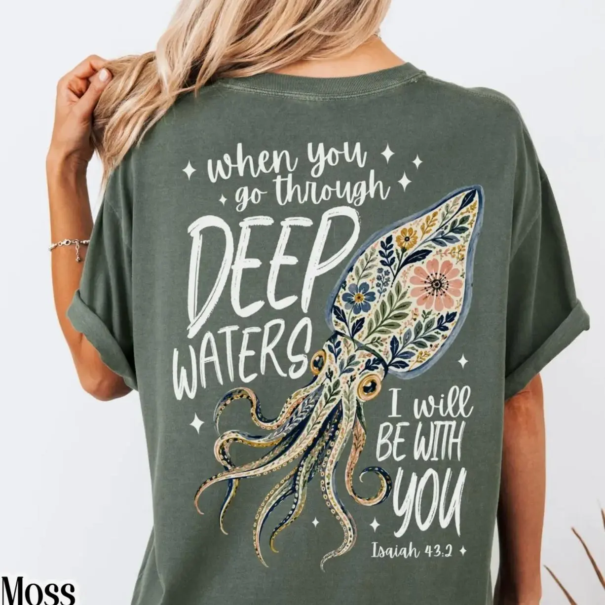 Men's & Women's Deep Water Comfort Colors Cute Squid Graphic T-Shirt - Summer Vibe Casual Top