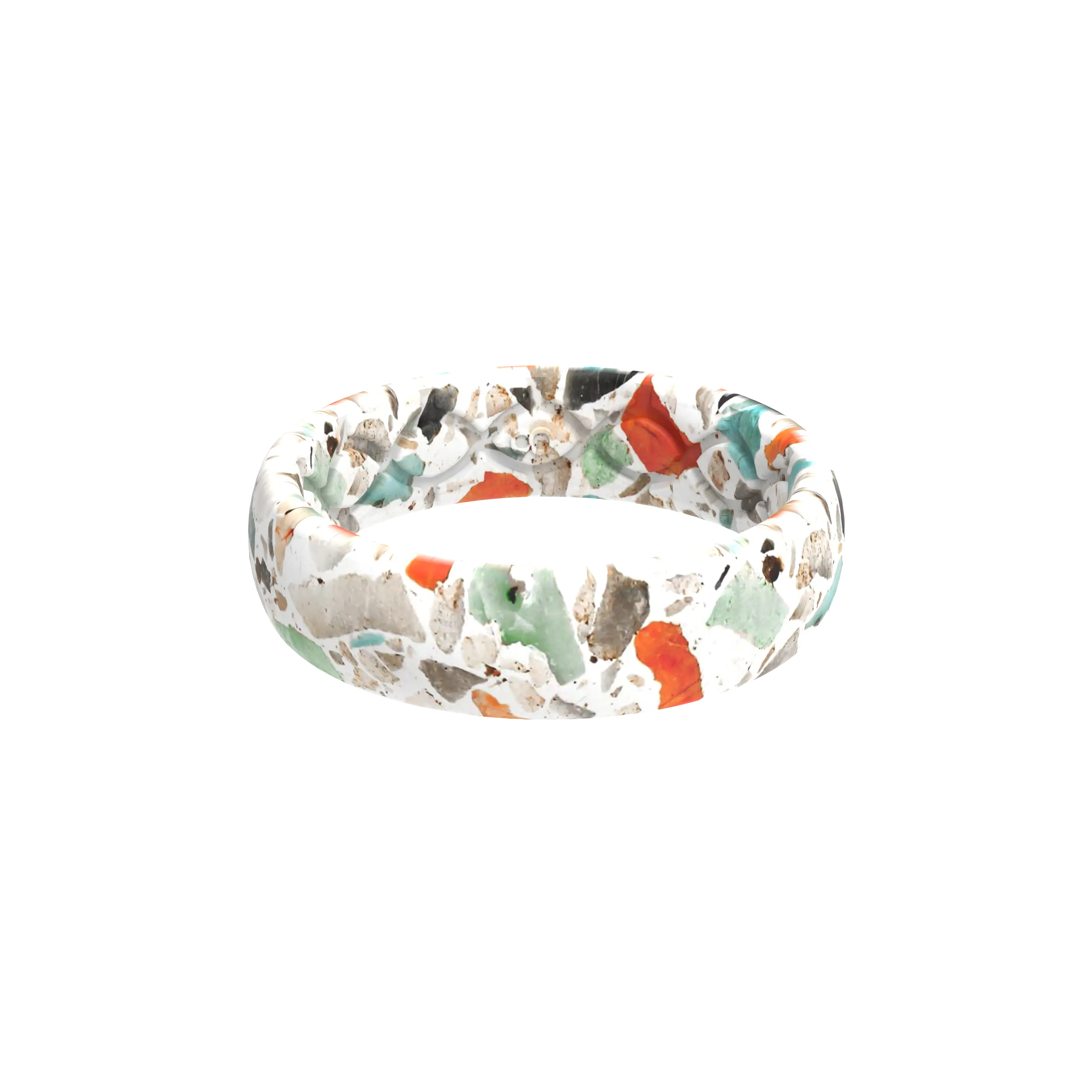 Groove Ring – Thin Flexible Silicone Ring for Women. Everyday Comfort – Sea Glass