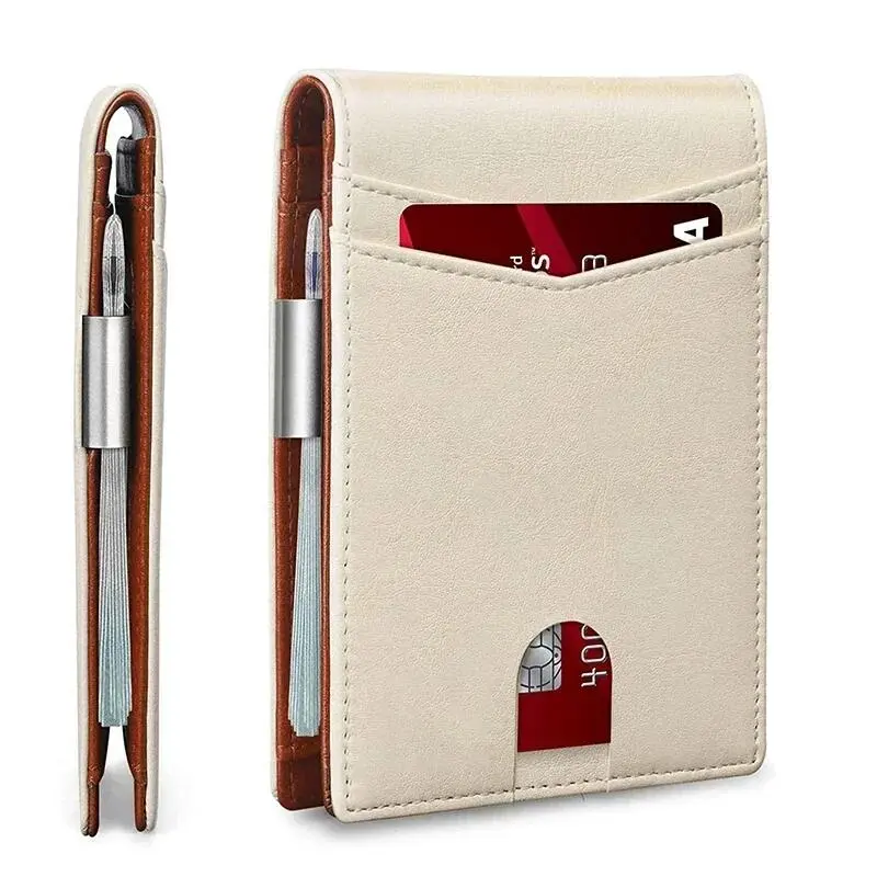 Men's RFID Blocking Wallet - Luxury Business Minimalist Slim Card Holder with Card Slots, Coin Holder, Lightweight Short Billfold Money Bag, Business Minimalist Wallet, Credit Card Holder, Mens Wallet