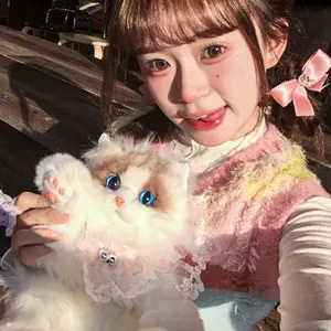 Peekaboo Plush Cat Doll Simulation Cat Plush Toy Doll Stuffed Animal Birthday Gift Qixi Valentine's Day Gift