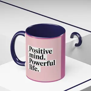 Positive Mind Powerful Life Coffee Mug - Inspirational Gift, Motivational Mug, Coffee Lover, Home Decor, Self-Care