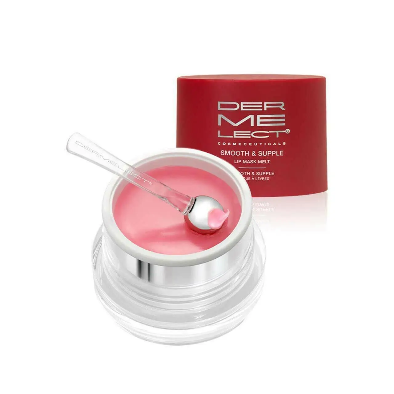 Dermelect Smooth & Supple Lip Mask Melt - Anti Aging Lip Balm with Castor Oil, Jojoba Oil, Hydrating for Dry Chapped Lips Flaky Cracked Skin 0.5 oz