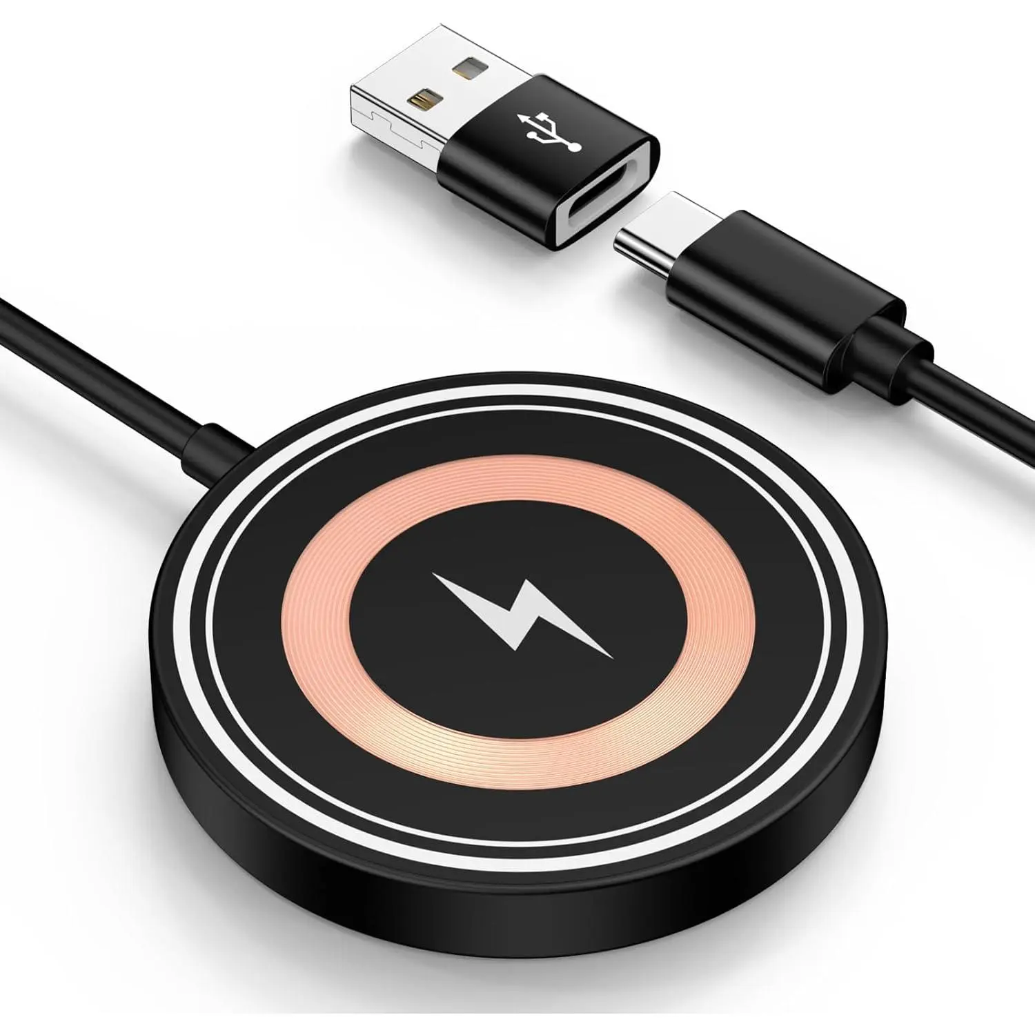 15W   Charger for  S26 Ultra S26+ Android  Charger   Pad for Galaxy S25 FE Ultra S24 S23 S22 S21 Z Fold 7,  17 16 15 14 13, USB-C/A for MagSafe Charger