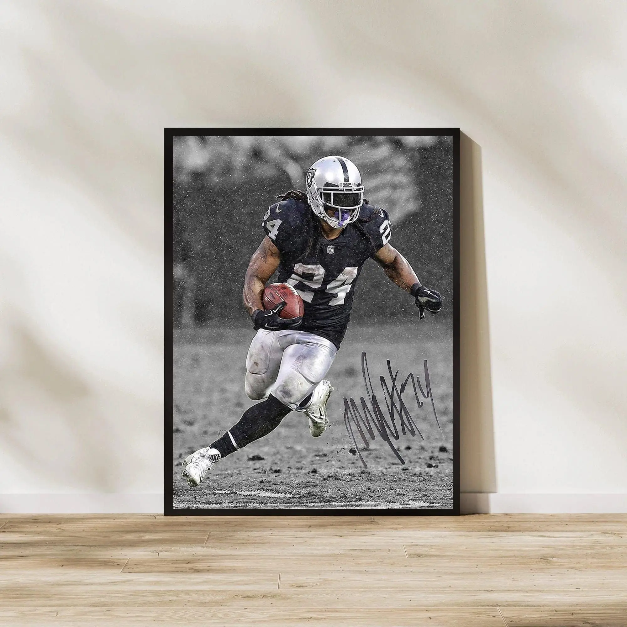 [SALE UP TO 40%] [Unframed] Marshawn Lynch Raiders Poster: NFL Football Art
