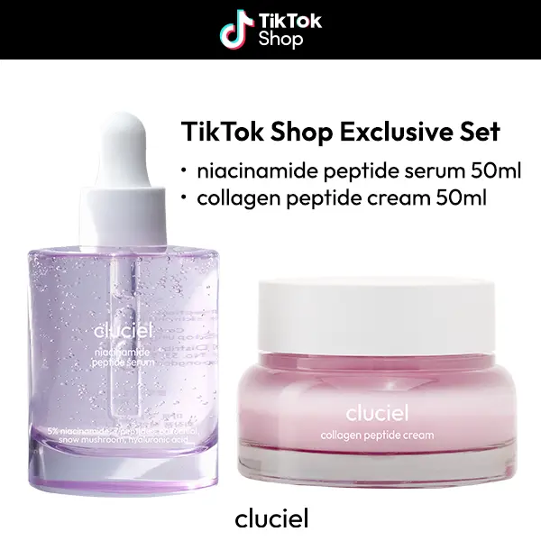 [TikTok Shop Exclusive] cluciel niacinamide peptide serum 50ml+collagen peptide cream 50m set