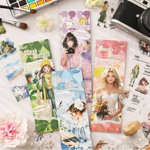 20pcs Retro Character Sticker Book Pack, Lightweight Tale Series Gift Envelope Card Decoration DIY Scrapbook Journal Diary Decor Themed Stickers