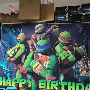 TMNT Birthday Banners for Festive Celebrations Teenage Decor