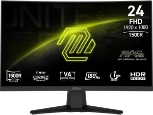 MSI Gaming Monitor 24" (23.6" Viewable) 180 Hz VA FHD Gaming Monitor Adaptive Sync 87% ADOBE RGB / 84% DCI-P3 / 105% sRGB MAG 244C