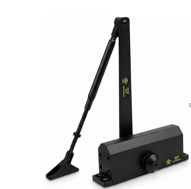 Automatic Door Closer for Home – Adjustable No-Slam Hydraulic Door Closer, Quiet Soft Close, Heavy Duty, Easy DIY Install (Matte Black)