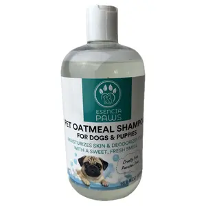 Esencia Paws Pet Oatmeal Shampoo for Dogs & Puppies 500 mL Gentle Cleansing Formula with Oat Proteins & Coconut Cleaner Natural Ingredients