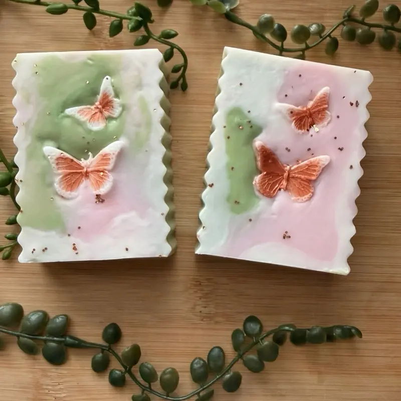 Bright Whispering Wings Handmade Artisan Goat Milk Soap Bar - Moisturizing Aromatherapy Body Cleanser with Sea Salt, Sage, Lemongrass, Bergamot Scent, Bath & Body Care Gift Idea