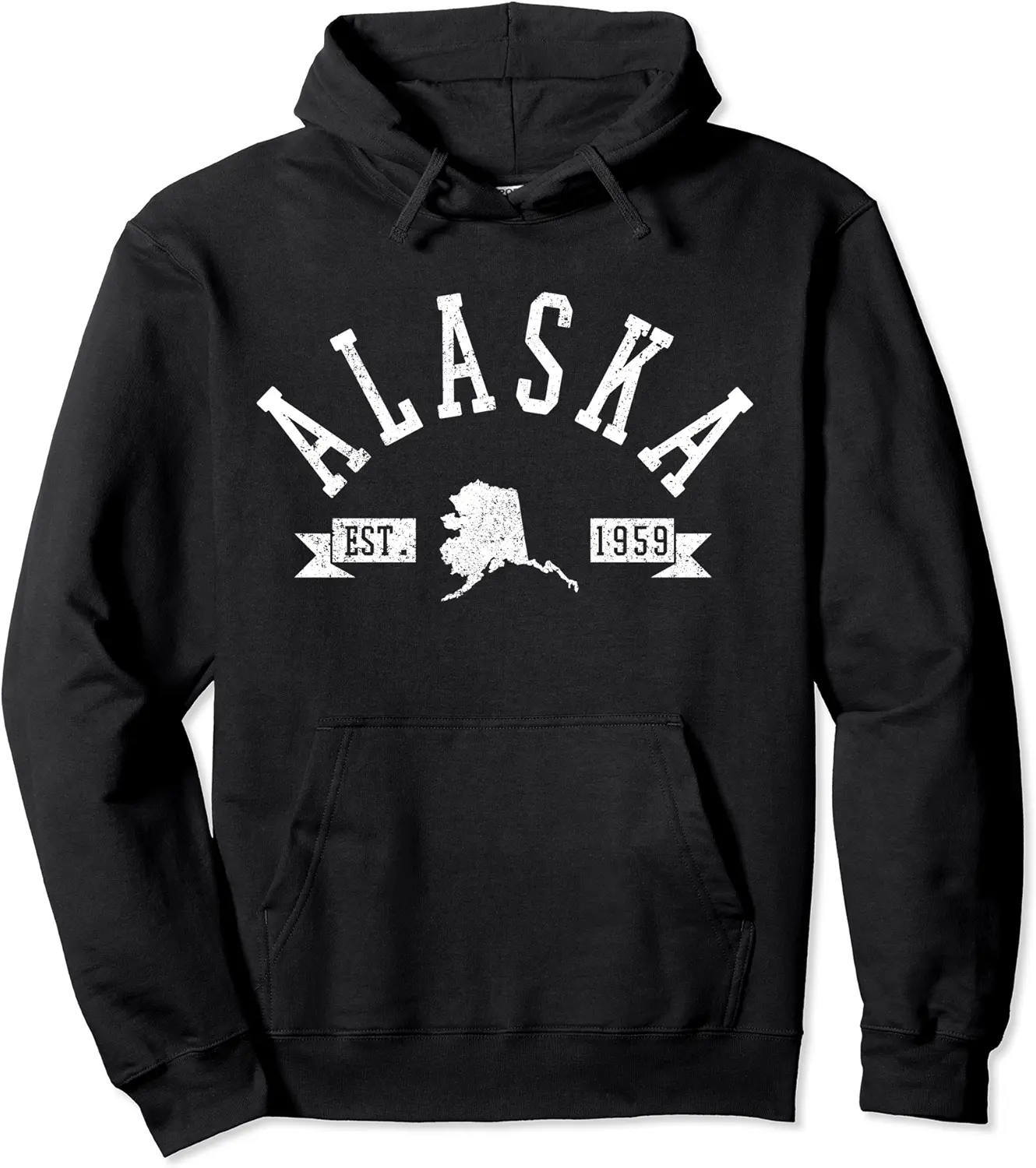 Alaska Est. 1959 The Last Frontier State Map Souvenir Gift Pullover Hoodie - Gabriellef Shop 69B07VQ8GLNC