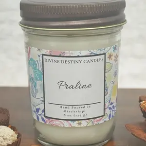 Praline 8 oz Highly Scented Candle Fragrance