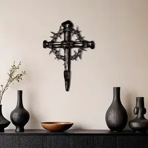 Cross Metal Wall Art, Elegant Religious Gift, Spiritual Wall Hanging for Home, Office or Faith Inspired Space, Unique Spiritual Decorative Gift, Indoor Outdoor Sign