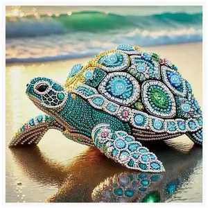 5D Diamond Arts Colorful Painting, Turtle Pattern DIY Diamond Arts Colorful Painting Kit for Beginners, Wall Art Craft Decor for Home, Handicraft, Diamond Painting Kits