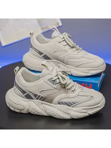 Unisex All-Black Mecha Style Tire-Sole Dad Shoes: Mesh Breathable + Height-Increasing Anti-Slip, Couple High-Street Trendy Sneakers