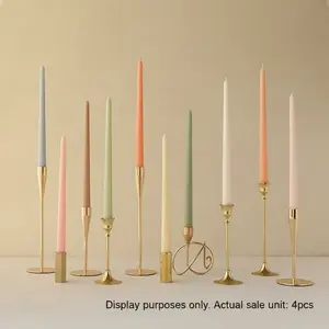 4 Piece Gradient Color Candles 30cm Long Rods, No Scent No Smoke, Perfect for Weddings, Party, Festive Occasions and Decoration, Universal Setting