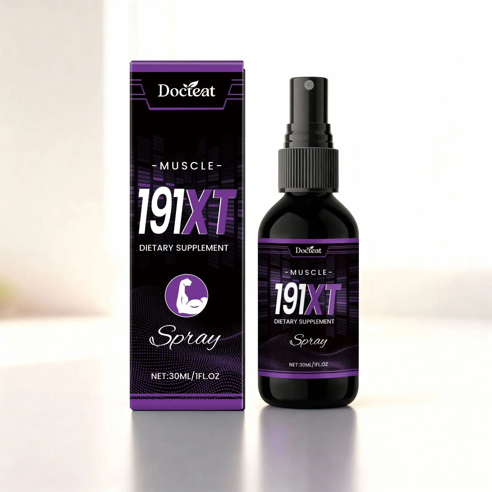 Muscle19IXT Muscle Support Oral Spray, Formulated with L-Arginine & Tribulus Terrestris Extract, Supports Muscle Performance for Daily Activity & Workouts, Sublingual Spray, Easy to Use, No Capsules or Powder