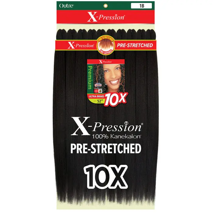 Outre X-Pression 52" Pre-Stretched Braiding Hair 10X Value Pack