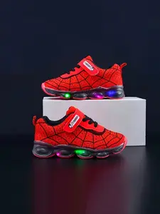 Luminous Sports Shoes, Boys and Girls Night Glow Shoes, Breathable Mesh Upper, Eva Cushioning Sole, Sizes 21-35, Sneakers