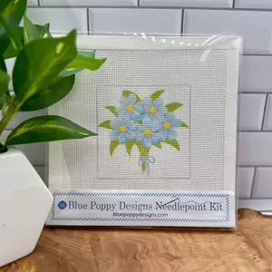 Bouquet of Blue Flowers Needlepoint Kit