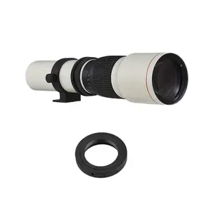 500mm F/8 Fixed Focus Lens, T-mount Optical Lens for Canon and Nikon SLR Cameras, Camera Lens for Taking Landscape, Moon and Bird Photos