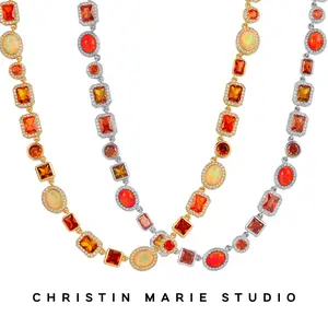 Sunset (Orange) Solstice Gemstone Necklace