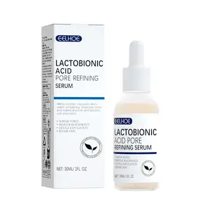 EELHOE Lactobionic Acid Pore Refining Serum - 30ml  Moisturizer with Hyaluronic Acid & Vitamin C for Skin Elasticity & Acne Treatment Hydrating hyaluronic acid peptides