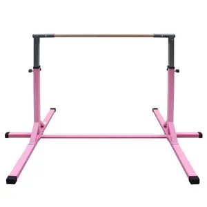 Gymnastics Bar for Kids, Adjustable Height Gym Bar, Junior Training Kip Bar for Home, Built for kids 3+ Years
