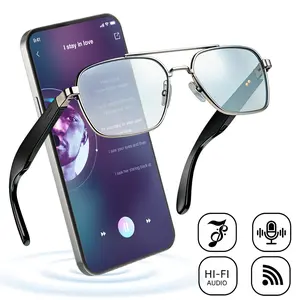 Wireless Smart Glasses Transparent Lens Bluetooth Eyewear with Smart Touch Operation, Fast One-Tap Easy to Pair & Hands-Free Function for Commute, Driving & Casual Use