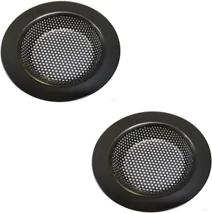 Drain Hair Catcher,Drain Stoper,Shower Drain Cover for Bathtub, Kitchen Sink Strainer, Stainless Steel Bathroom Sink, Drain Stopper with (2 PCS,black,4.5 in)