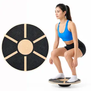 Wood Wobble Balance Trainer Board, Slip Resistant, for Exercise and Core Strength,WE