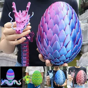 3D Printed Dragon Egg Set, Home Decor, Fun Gift Statue, Collectible Figurine, Christmas Present, Unique Desktop Decoration, Birthday Gift, 3D Printed Sculpture, Decorative Sculptures