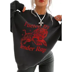 FUELED BY TENDER RAGE OVERSIZED GRAPHIC SWEATSHIRT