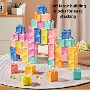 Baby Soft Blocks, Large Grits, Stackable Toy, Stacking Building Blocks, Infant Baby Toy 0-6 Months, 12 Months, Grasp Training, Early Education, Gift Ideas, Stacking Tower Game