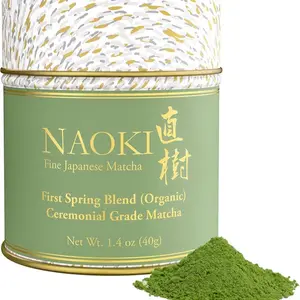 Naoki Matcha Superior Ceremonial Blend - Authentic Japanese First Harvest Ceremonial Grade Matcha Green Tea Powder from Uji Kyoto 40g 1.4oz
