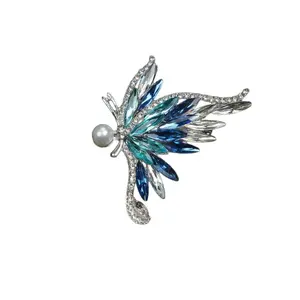 Alloy Diamond-Studded Brooch, Removable Elegant Corsage Anti-Exposure Clothing Pin Accessories