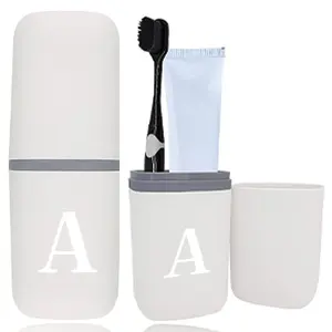 Portable Plastic Toothbrush Storage, Detachable Mouthwash Cup Box, Dustproof Toothbrush Case, Large Capacity, Travel Accessories