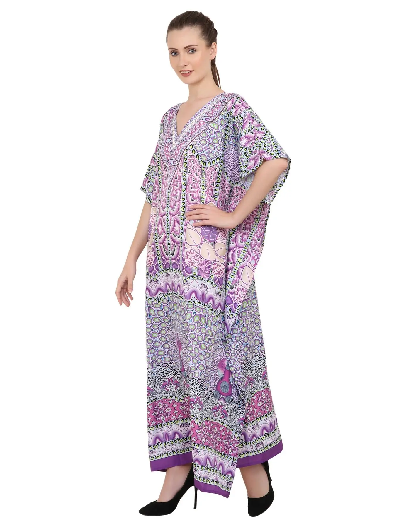Miss Lavish London Women's Kaftan Suiting Teens to Adult in Regular to Plus Size - 147-PURPLE 24-28