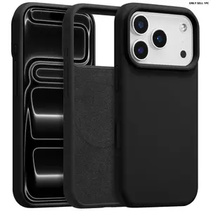 Magnetic for iPhone 17 Pro Max 16 15 14 13 Pro Max Air Liquid Silicone Phone Case, Durable Silicone Cover, Compatible with MagSafe, Cute Plain Solid Color Slim Case Soft Smooth Matte Shockproof Protective Casing Cellphone Protective Cover Accessories